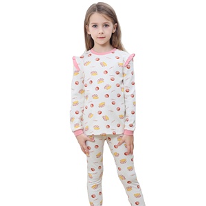 Bon prix ensemble de sous-vêtements d'automne en coton à manches longues pyjamas pour enfants en tissu pour la maison pour garçons - Product Image 1