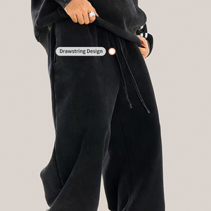 <span class=keywords><strong>Pantaloni</strong></span> Casual da Uomo <span class=keywords><strong>di</strong></span> Alta Qualità, Lavati, Foderati in Pile, Taglio Dritto, 360 Grammi, Jogger Oversize Pesanti - Product Image 5