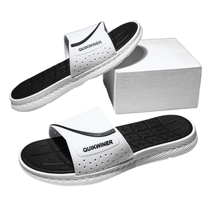 Hot Selling Evergreen PU PVC <b>Slippers</b> for Men Soft Breathable Anti-Slip Open Toe Design for Home Outdoor Sports in Summer - Product Image 1