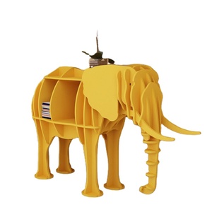 Factory Supplier Wooden Bookshelf Library Decor Animal Elephant Shape Bookcase Home Decor Furniture Kid's Bedroom <strong>Bookrack</strong> - Product Image 3