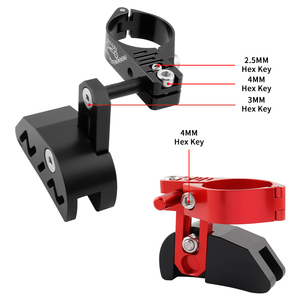 Guide-chaîne de vélo MUQZI <span class=keywords><strong>pour</strong></span> pédalier simple, fixation par collier 28.6 31.8 34.9mm, type direct, réglable <span class=keywords><strong>pour</strong></span> VTT, VTT fixe, Gravel 1X - Product Image 4