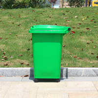 Vente en gros Petite poubelle en plastique avec roues Poubelle mobile intérieur/extérieur de 50L Poubelle industrielle pour le hall d'entrée