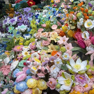 Ramo de peonía de hilo de lana hecho a mano, flores artificiales, flores baratas para el hogar, boda, flores decorativas - Product Image 1