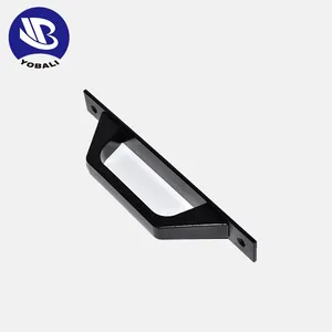 Venta al por mayor de accesorios de aluminio para puertas y ventanas Tirador abatible Push Door Window Handle