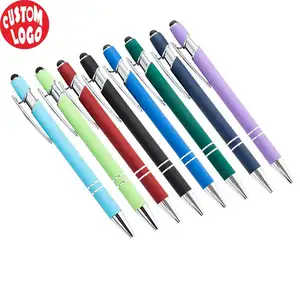 Выдвижная шариковая ручка со стилусом, индивидуальная пластиковая шариковая ручка 0,5 мм, нож, шариковая ручка для самозащиты