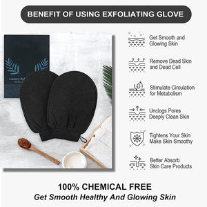 Guanto da Doccia di Alta Qualità 100% Viscosa Guanti Esfolianti in Seta per Scrub Corpo Guanti da Bagno Originali - Product Image 5