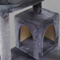 Arbre à chat multi-niveaux avec deux condos, poteaux à gratter en sisal, plateforme de repos et échelle – Grande maison d'activités pour chats d'intérieur