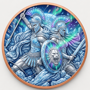 Moneda Espartana <span class=keywords><strong>Griega</strong></span> Antigua de Cobre Puro 999 de 1 oz, con Relieve 3D, Acabado UV Tipo Prueba, Arte de la Civilización Clásica, Artesanía Metálica - Product Image 3