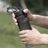 Logo personnalisé en gros 400ml 560ml Sport bouteille d'eau potable directe gobelet d'eau en plastique givré couvercle rebondi verre de qualité alimentaire