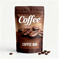 Sacs personnalisés à soufflets latéraux, sachets de café anti-humidité, pochettes verticales pour café et thé, sacs à fermeture éclair, sachets refermables à fermeture éclair