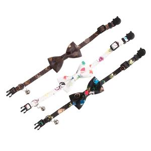 Conjunto de Corbata y Bandana de Diseño de Lujo para Mascotas, <span class=keywords><strong>Collar</strong></span> de Cuero con Lazo, <span class=keywords><strong>Collar</strong></span> de PU para Perros - Product Image 4