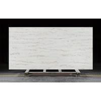 DCT OY8003 Plateau de table en pierre de quartz gris moderne, découpé avec précision par CNC, durable, avec des veines ondulées élégantes, non poreux et résistant aux rayures