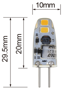 หลอดไฟ LED ขนาดเล็ก AC DC 12V รุ่น G4  พร้อมเปลือกซิลิโคน SMD2835 ใช้แทนหลอดฮาโลเจน เหมาะสำหรับโคมไฟระย้าคริสตัลและไฟตู้ - Product Image 6