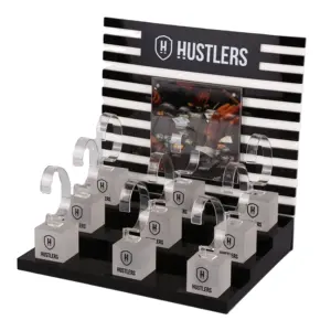 High Quality Factory Wholesale Custom Acrylic Watch Display Rack Black Acrylic Watch Stand