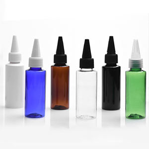 Flacon applicateur de 30ml-200ml en plastique PET à embout pointu pour huile capillaire, couleurs personnalisées, avec impression sérigraphique, service OEM - Product Image 1