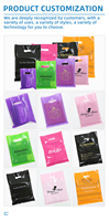 Sacs d'emballage réutilisables de haute qualité en plastique, sacs de courses pour vêtements, sacs à valve pratiques pour vêtements et fourrures, logos personnalisables, vente chaude