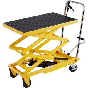 Carrello elevatore idraulico da 50 "tavolo a doppia forbice con 4 ruote antisdrucciolevoli con capacità di 330lbs piattaforma per la movimentazione dei materiali - Product Image 1