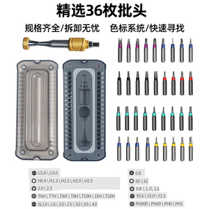 Juego de destornilladores 37 en 1, herramienta magnética de reparación de teléfonos móviles de acero al cromo vanadio para desmontaje de gafas, portátiles y tabletas - Product Image 5