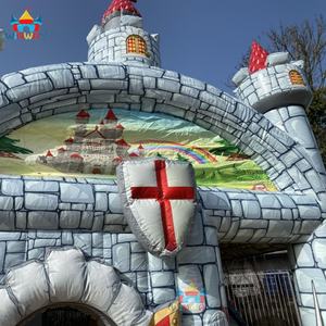 Nuevo Diseño con Temática de Caballero, Casa Inflable Comercial de PVC Ecológica, Personalizable, con Tobogán, Garantía de 3 Años - Product Image 2