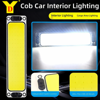 Plafonnier LED COB pour intérieur de véhicule, 12V 24V, ultra lumineux, en aluminium, pour voiture, camion, fourgonnette, camping-car, avec interrupteur, 3 tailles, blanc