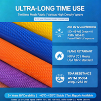 Tissu en maille PVC anti-UV STARUNK, écologique, imperméable, résistant à l'usure, résistant aux flammes, tissu en maille Teslin