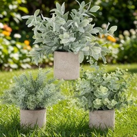 3 plantes artificielles de petite taille avec pot, plantes artificielles réalistes de petite taille, verdure d'intérieur pour la décoration de la maison, du bureau ou de la table