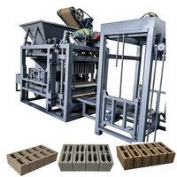 Machine à Briques en Ciment Automatique avec Moules Remplaçables, Différentes Tailles, Machine à Fabriquer des Briques, Vibration Électrique, Conception Simple
