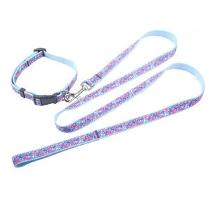 Petit quantité minimale de commande collier de chat tissé en nylon de style imprimé de luxe laisse meilleure qualité avec logo personnalisé décoration de plumes caractéristique de rupture - Product Image 5