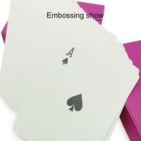 Échantillon gratuit Conception et LOGO personnalisés Cartes à jouer au poker en papier gaufré de haute qualité avec boîte