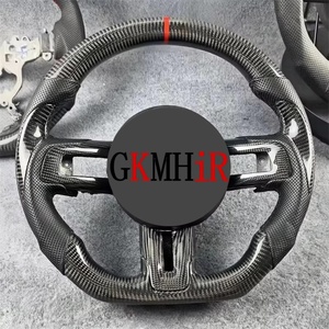 Hochwertiges Kundenspezifisches Upgrade-Lenkrad aus Carbonfaser und Leder für Ford Mustang Auto-Interieur-Zubehör - Product Image 4