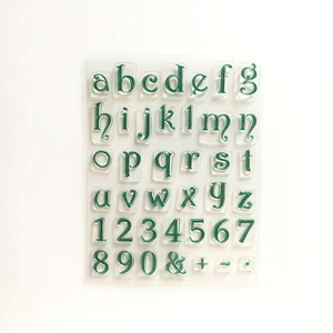 OEM personalizzato ventisei lettere digitale timbri in gomma auto-inchiostrazione timbri trasparenti per la decorazione del diario di colore verde - Product Image 4