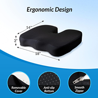 Le coussin de siège en gel pour le bureau améliore la ventilation et le soutien du coussin en mousse à mémoire de forme pour la sciatique