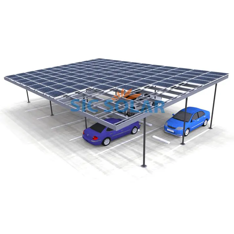 Perfil de aluminio Solar coche aparcamiento Solar toldo para aparcamiento Solar aparcamiento