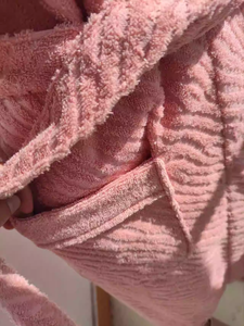 Batas de spa personalizadas con logotipo, ropa de dormir de lujo para mujer, bata de rizo de algodón en relieve, albornoz personalizado de Jacquard para hotel y hombre - Product Image 2