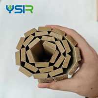 Panneaux muraux YANSIR Tambour, panneaux en MDF flexibles à grain de bois, design 3D à rainures