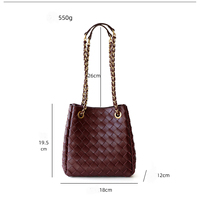 Bolso de hombro tipo cubo para mujer, bandolera de piel auténtica con asa superior, estilo hobo