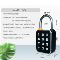 Cadenas intelligent Glomarket sans clé avec application, mot de passe et biométrie, compatible Ttlock Tuya