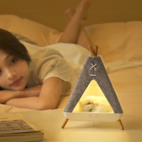 Lampe d'ambiance de chevet rechargeable, petite, moderne, avec charge USB, pour la maison, le sommeil, mignonne, à intensité variable, décoration intérieure