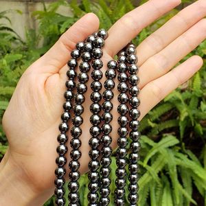 Handmade Natural Stone <strong>Beads</strong> High Quality round <strong>Black</strong> Hematite &amp; Magnetite <strong>Beads</strong> for DIY Jewelry Crystal Lampwork &amp; Glass <strong>Beads</strong> - Product Image 2