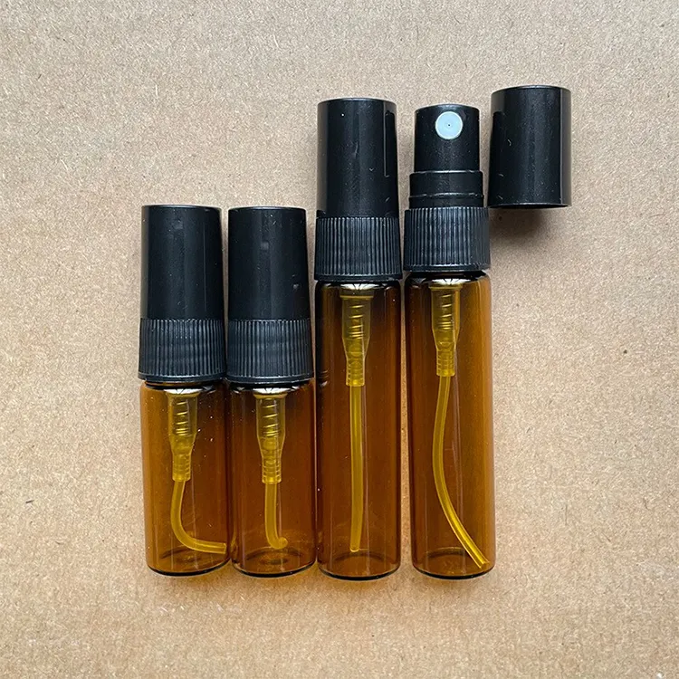 High Quality 3ml 5ml 10ml Small Perfume Glass Bottle With Pump Sprayer Atomizer