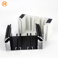Profilé de rail de rideau en aluminium série 6000 RD 6063-T5, glisseurs silencieux robustes, anodisé argenté, fente V/T, rail simple ou double