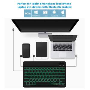 คีย์บอร์ดไร้สายแบบพกพา Azerty รุ่นใหม่ บางเฉียบ พร้อมไฟ RGB สำหรับแล็ปท็อปและโทรศัพท์ - Product Image 5
