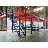 Mezzanine industrielle pour entrepôt, mezzanine éclairée, double mezzanine de bureau, rayonnage de mezzanine