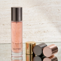 Vente en gros de flacons de parfum en verre cristal de luxe de 5 ml, 10 ml, 15 ml, surface transparente, impression, forme cylindrique, couvercles, Jiangsu, pour cadeau