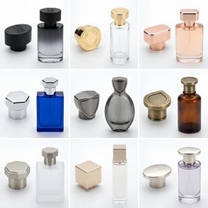 Bouchon de parfum ovale en alliage de zinc de haute qualité OEM, avec couvercle métallique personnalisé gravé du blason et des initiales pour la parfumerie - Product Image 1