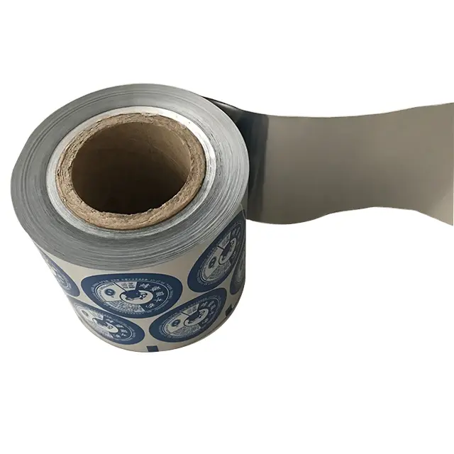 Custom Design Printing Aluminum Foil PPJelly Yogurt Cup Cap Lid easy pen Liner Sealing Heat Seal Film Roll