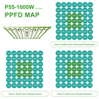 PPE 2.95 Lampu LED Grow Bar KingBrite 1000W Spektrum Penuh Samsung LM301H EVO yang Dapat Diputar