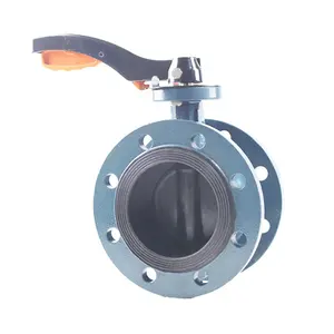 Fabricante Soft Seat Manual Double Flange Butterfly Valve China Temperatura Normal Padrão Água/Óleo/Gás/Ácido/Base