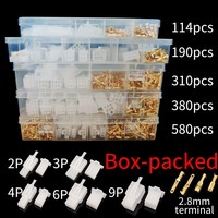Kit assorti de crochets de borne de fil de 2.8mm 2 3 4 6 9 broches avec bornes mâles et femelles pour connecteurs électriques de voiture et de moto