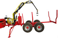 Remorque à grue professionnelle chinoise pour bois, capacité 3 tonnes, moteur 6,5 CV, système à engrenages
